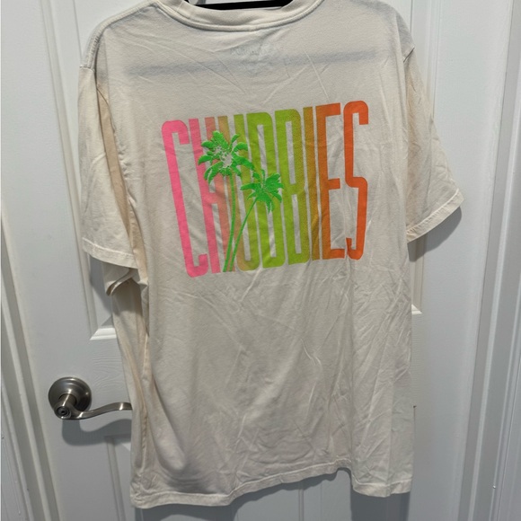 Chubbies Cream Neon Graphic Palm Tree T-Shirt Size XXL - Picture 9 of 11